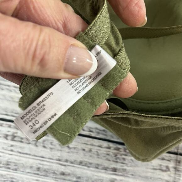 Mamia Lingerie Bra size 34C Olive Green Fit Style Comfort Underwire BR4337P3 - Picture 9 of 9